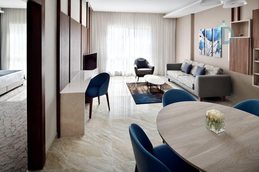 位于迪拜市中心，迪拜市中心欧文比克酒店公寓 1 卧室的酒店式公寓 145000 AED - 6285905