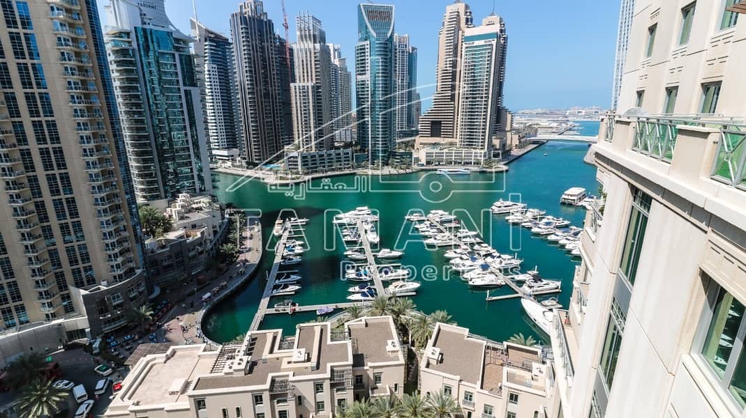 位于迪拜码头，迪拜滨海大厦（怡玛6号大厦），阿尔安巴尔大厦 3 卧室的顶楼公寓 400000 AED - 6539291