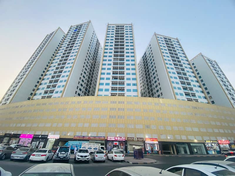 Open View 1 Bedroom Hall  in Ajman Pearl Tower
