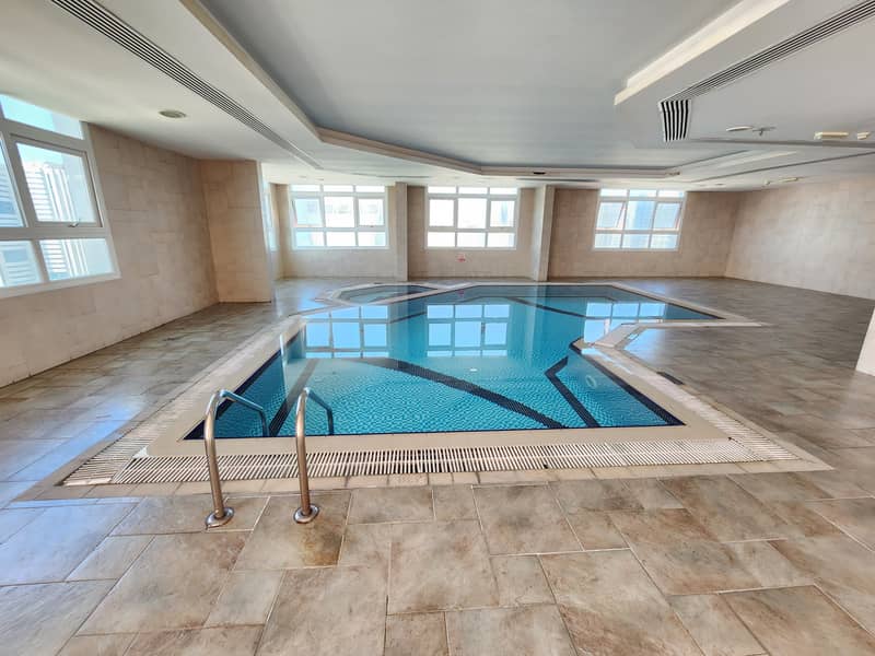 Luxury 2bedroom Hall with balcony  1month free parking free gym pool in 33k