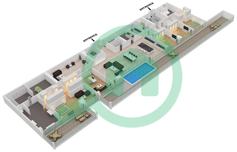 Six Senses Residences - 4 Bedroom Penthouse Type/unit D2/03 FLOOR 9 Floor plan interactive3D