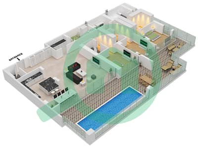 Six Senses Residences - 3 Bedroom Villa Type/unit D/02 GROUND FLOOR Floor plan
