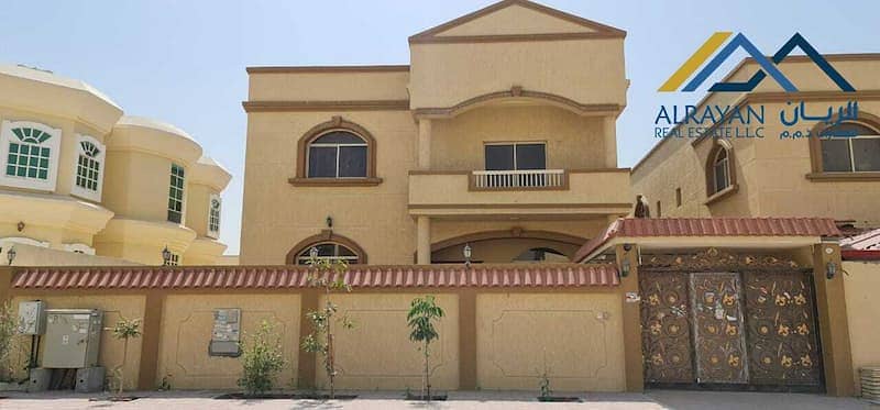 For sale a new villa in Ajman with water, electricity and air conditioners, a very large area, with