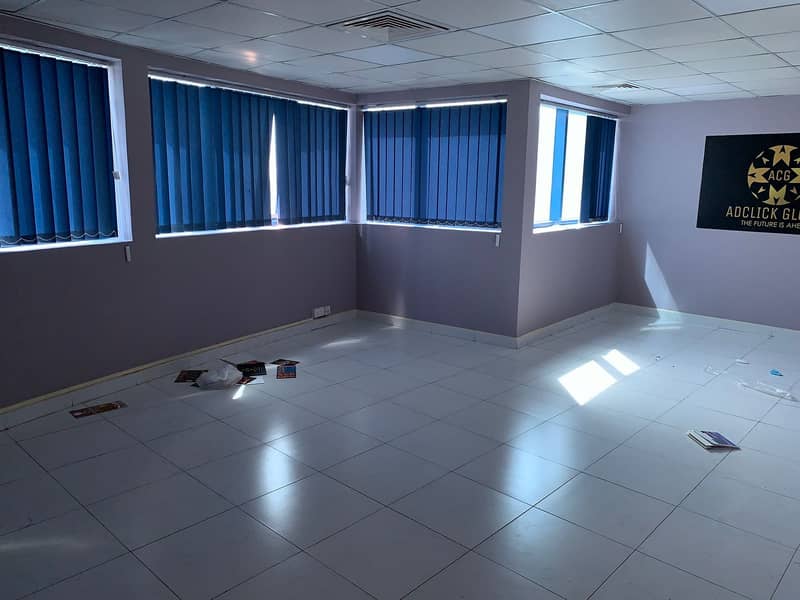 BIG SIZE OFFICE WITH PARTITION FOR RENT IN FALCON TOWERS , DOWNTOWN AJMAN.