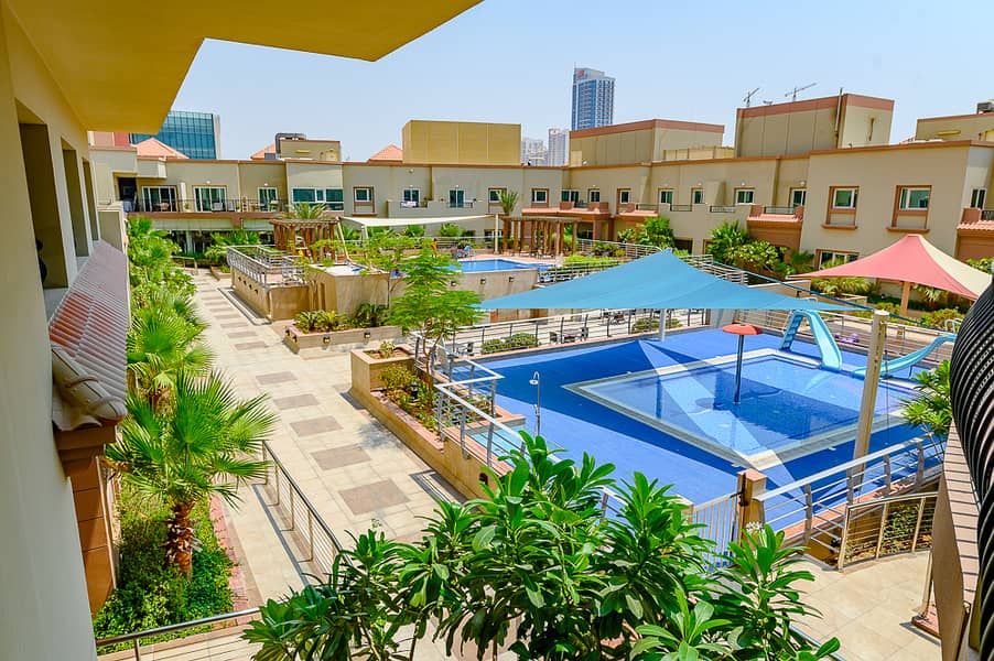 Spacious 1BR Apt | Furnished | Pool View. .