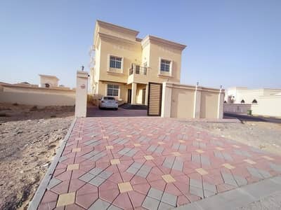 6 Bedroom Villa for Sale in Al Raqaib, Ajman - For sale villa (ground + first + roof) (for Ajman citizens) super deluxe finishes with water and electricity + full air conditioning, a great location