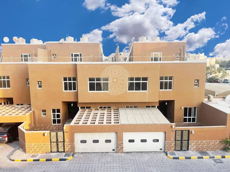 SUPER DELUX PRIVATE VILLA INSIDE COMPOUND WITH SWIMMING POOL, 4 MASTER BEDROOM AND MAID ROOM FOR RENT IN KHALIFA CITY A