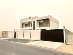 For sale villa in Sharjah, Al Hoshi area, two floors + an annex + garage