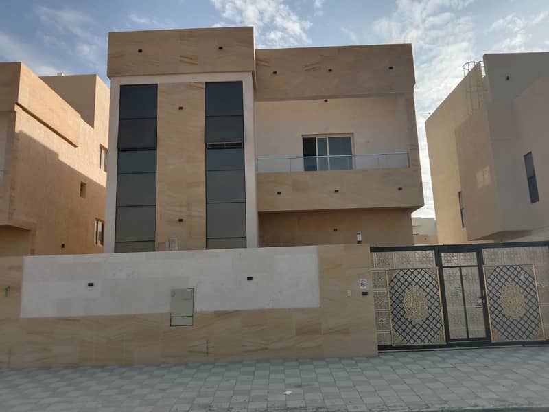 For sale a modern villa on the street opposite the garden in the Al Yasmeen area in Ajman Freehold