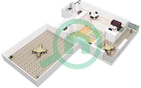 DAMAC Maison Majestine - 1 Bedroom Apartment Unit 15 FLOOR 4 Floor plan