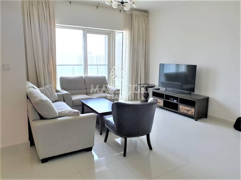 Sea+Palm View | Furnished 2BR | High Floor