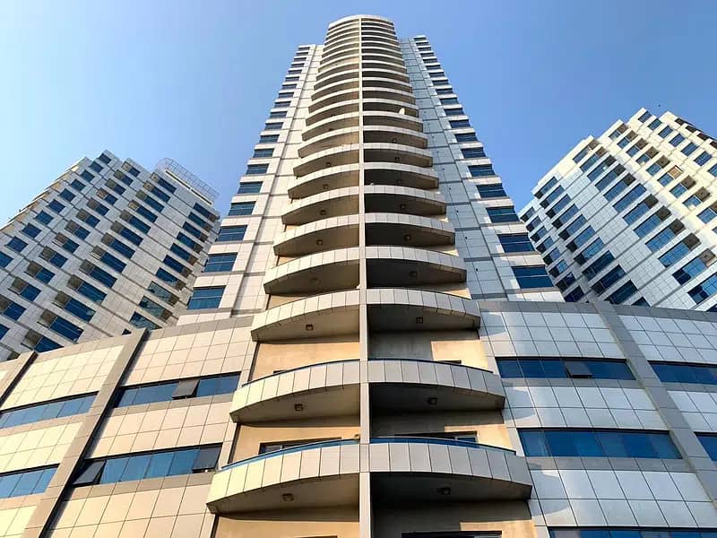 A very clean studio apartment is available for rent in Falcon Towers, Ajman.