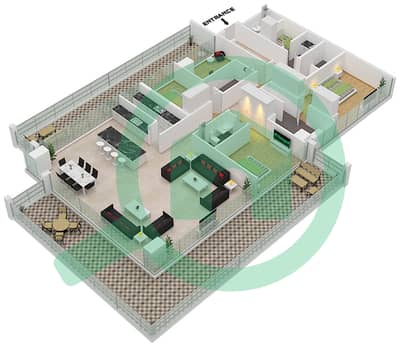 Six Senses Residences - 3 Bedroom Penthouse Type/unit B4/6 FLOOR 3 Floor plan