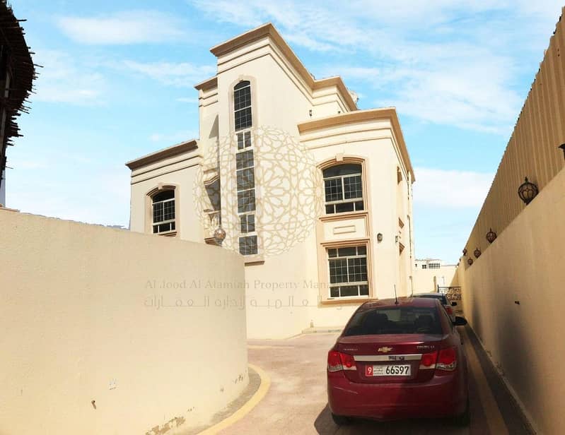 SWEET 5 BEDROOM COMPOUND  VILLA WITH MAID ROOM FOR RENT IN SHAKHBOUT CITY