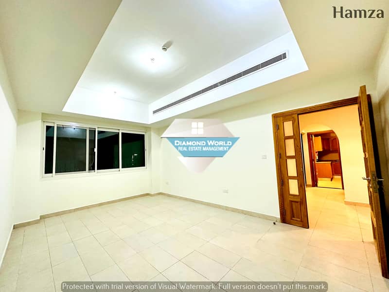 Luxurious 2-Bedroom Hall Apart With 3 Bath, Balcony, Wadrobes, Master Bedroom, Centralized AC & Basement parking in Shabiya