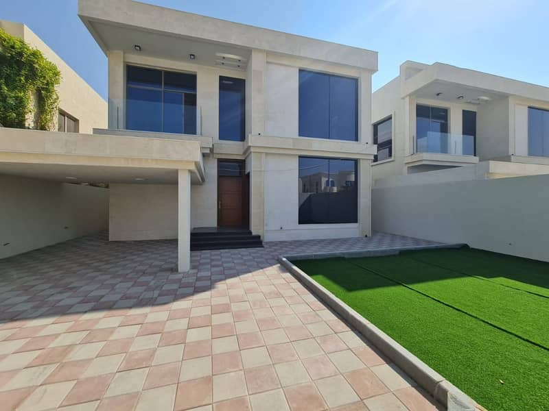 A modern villa in Ajman with spacious areas and spacious rooms to suit everyone - the area of ​​the villa is 5000 square feet