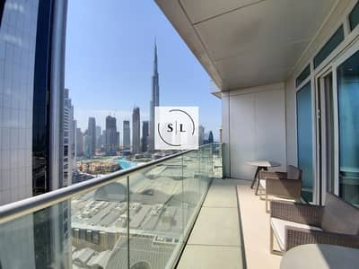 2 Bedroom Hotel Apartment for Rent in Downtown Dubai, Dubai - BURJ KHALIFA VIEW-HOTLE APARTMENT -SPACIOUS 2 BED