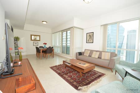 1 Bedroom Apartment for Rent in Dubai Marina, Dubai - Furnished | High Floor | Partial Marina View