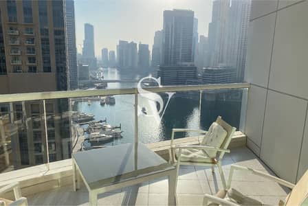 شقة 2 غرفة نوم للايجار في دبي مارينا، دبي - شقة في برج الأطلنطي دبي مارينا 2 غرف 200000 درهم - 6584522