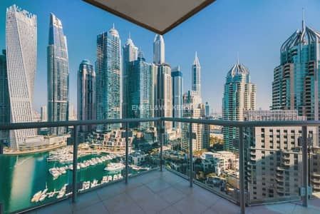 3 Bedroom Flat for Rent in Dubai Marina, Dubai - Full Marina View|Vacant|Bright and Spacious