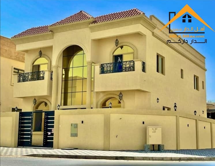 Villa for rent, modern design, great location, near Ajman Academy