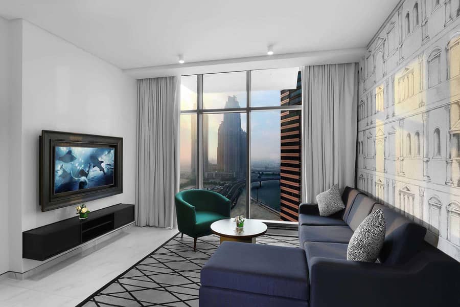 7 These beautifully designed one bedroom apartments feature a guest washroo