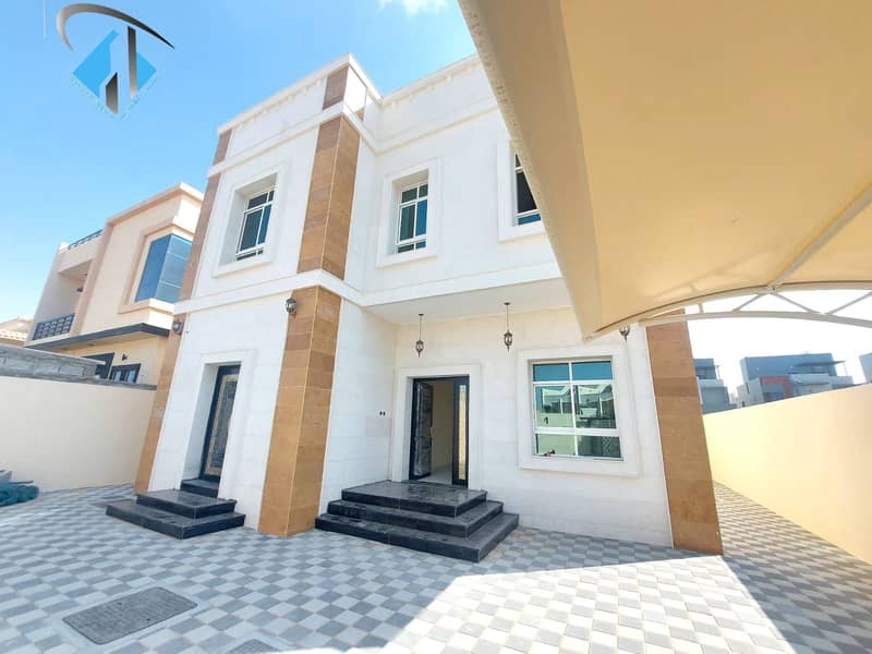 For sale villa in Ajman, a large area of the yard, at the price of a wonderful finishing snapshot, without down payment and on monthly installments.