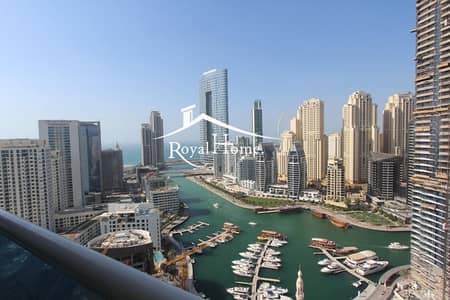 2 Bedroom Flat for Rent in Dubai Marina, Dubai - Semi-furnished 2BR+Maids ,Marina View Opal Tower