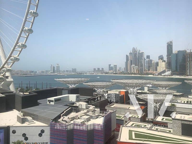 Fully Furnished 3B w Maid Sea and Dubai Eye view