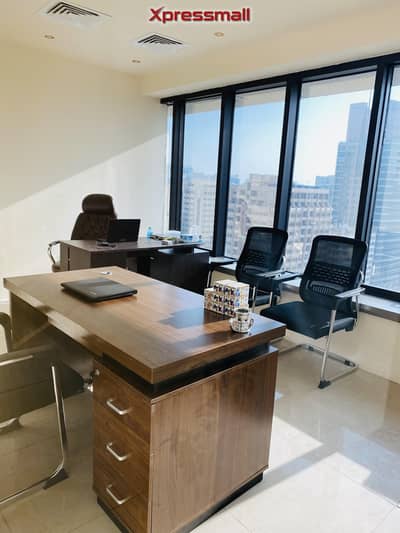 Office for Rent in Hamdan Street, Abu Dhabi - FULLY FURNISHED OFFICE SPACE AVAILABLE FOR RENT WITH ALL AMENITIES AND SERVICES