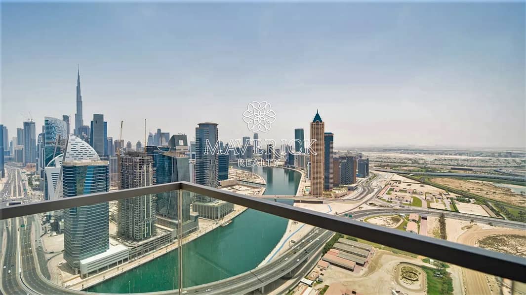 Canal+Burj View | Furnished 3BR+Maids/R | High ROI