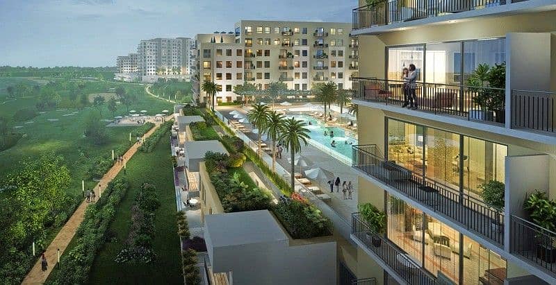 位于迪拜南部街区，艾玛尔南区，高尔夫景观高层豪华住宅 3 卧室的公寓 2028888 AED - 6427897