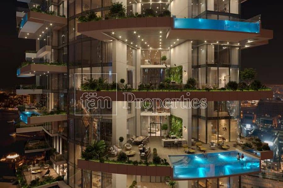 位于迪拜码头，卡瓦利大厦 2 卧室的公寓 3800000 AED - 6599177