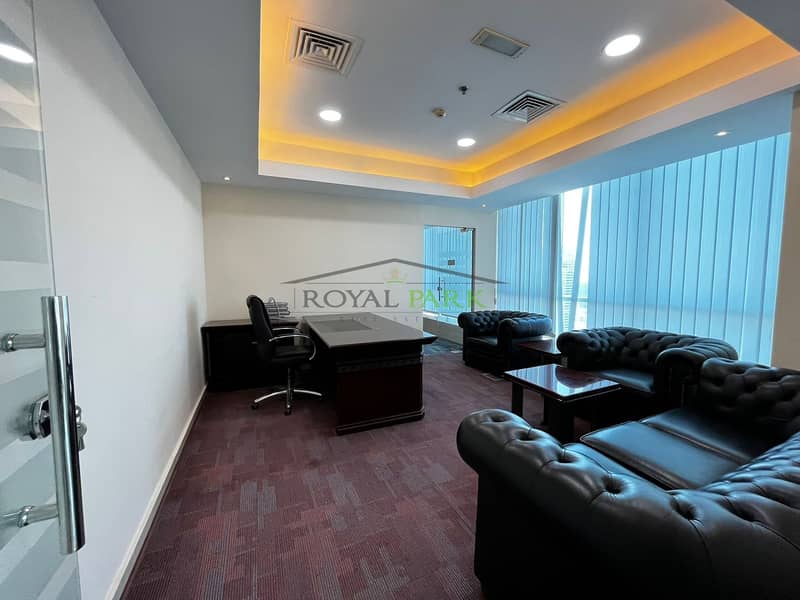 FULLY FURNISHED PARTITIONED OFFICE  IN JLT