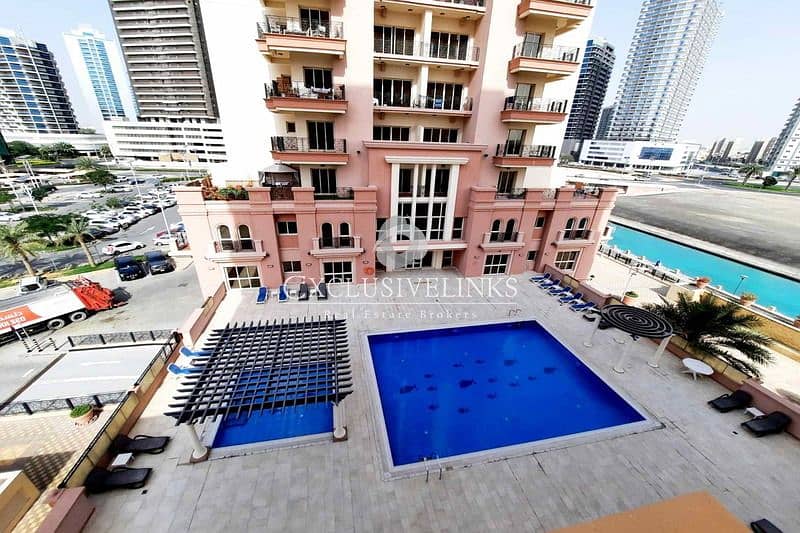 شقة في طراز أوروبي،مساكن القناه المائية غرب،مدينة دبي الرياضية 1 غرفة 55000 درهم - 6600675