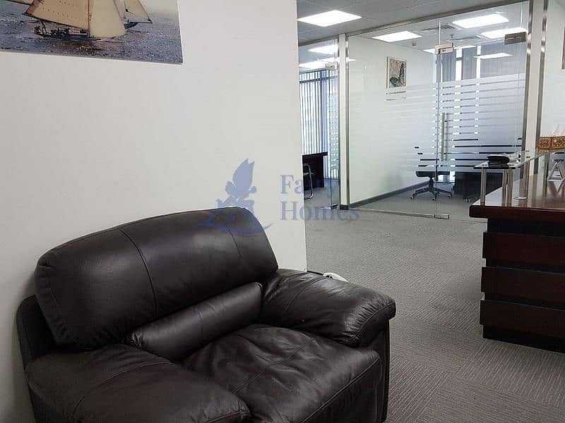 Furnished Office with Glass Partition in Metropolis tower 100k