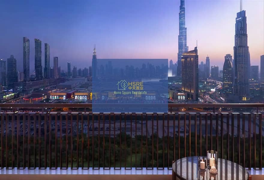 Large 2BR | Front Burj Khalifa View | Big Terrace Garden facing | 3 years Post payment Plan | High Value ROI |
