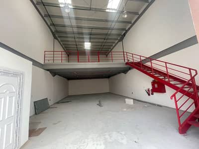 Warehouse for Rent in Al Jurf, Ajman - Brand New 2800 sqft With Mezzanine  Warehouse With 25KV Electricity Available In Al Jurf Near Royal Furniture Only 60k