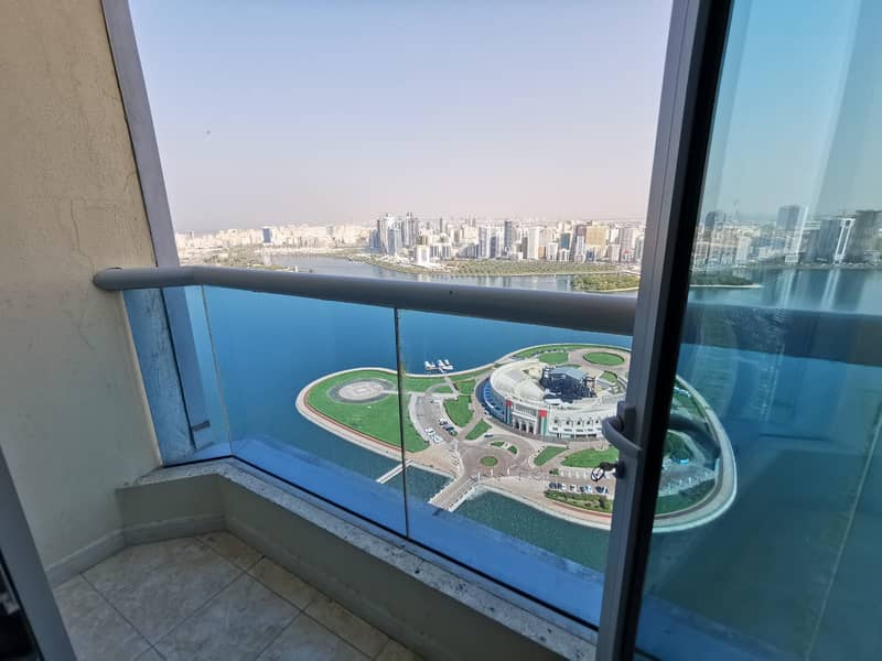 Full Sea View Chiller Free 3bhk | 04 Balcony | 01 Masteroom | 01 Maidroom | 2 Parking Free | Health Club Free Available in Al Majaz3 Sharjah