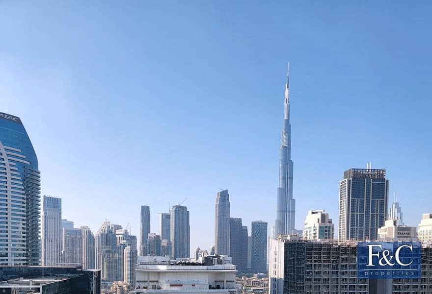 Burj Khalifa View | High Floor | Unfurnished