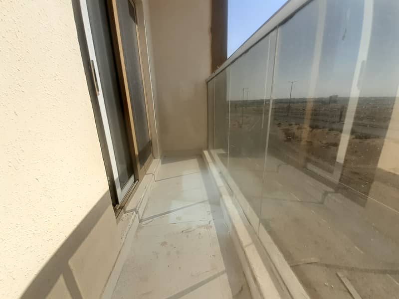 Brand new building luxury3bhk 47kwith balcony wardrobe 1parking in tilal city sharjah