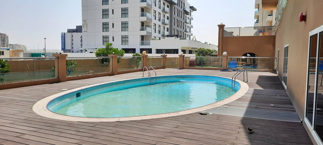 Hot Property 1 Bed Hall Available for Rent With Balcony Gym Swimming pool in Warsan 4