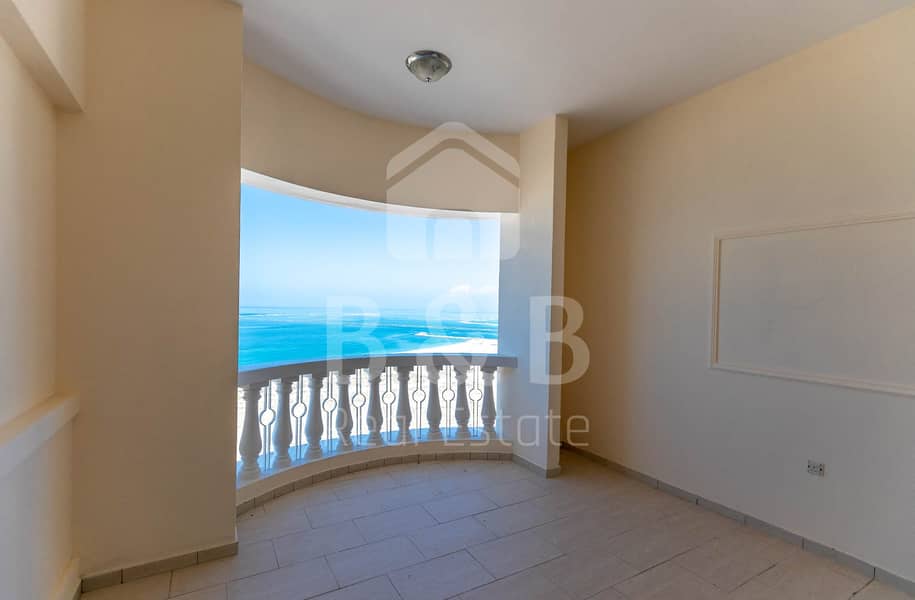 SEMI furnished - Big Studio with Big Private Balcony - Sea View