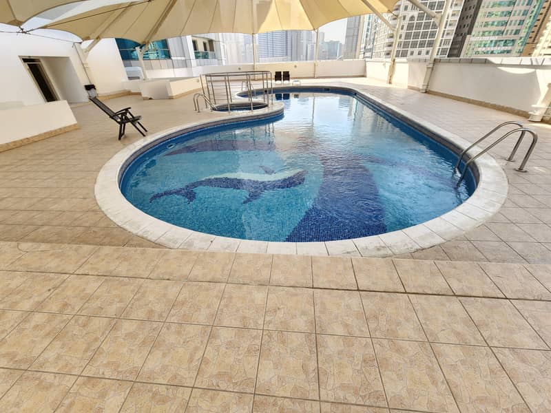 Ac free 4bedroom Hall 2balcony Madroom Wardrobe gym pool free parking 1month free in 73k