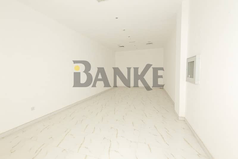 2 months Free: Fitted Retail shop 70k in 6 chqs Al Barsha 1 Dubai