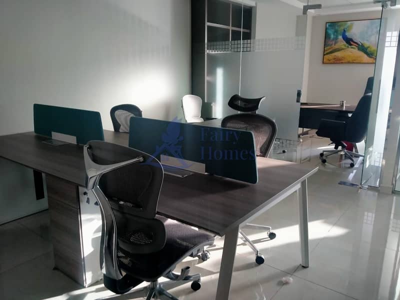 Furnished |Fully Fitted With Glass Partition Office Available For Rent