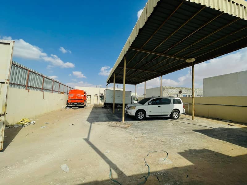OPEN SHED + YARD  OF 7000SQFT WITH 20KW FOR RENT IN AL SAJJA INDUSTRIAL AREA