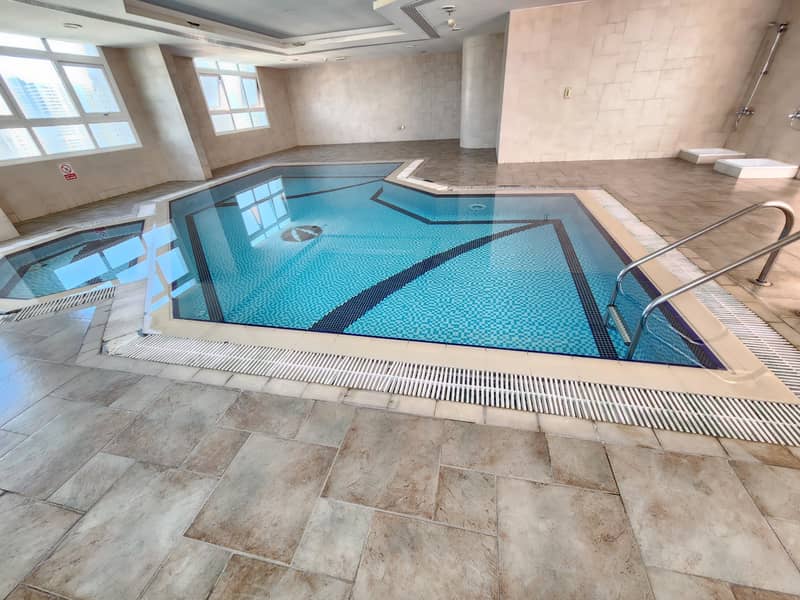 1 month free Chiller free 2bedroom Hall  balcony wardrobe gym pool 38000