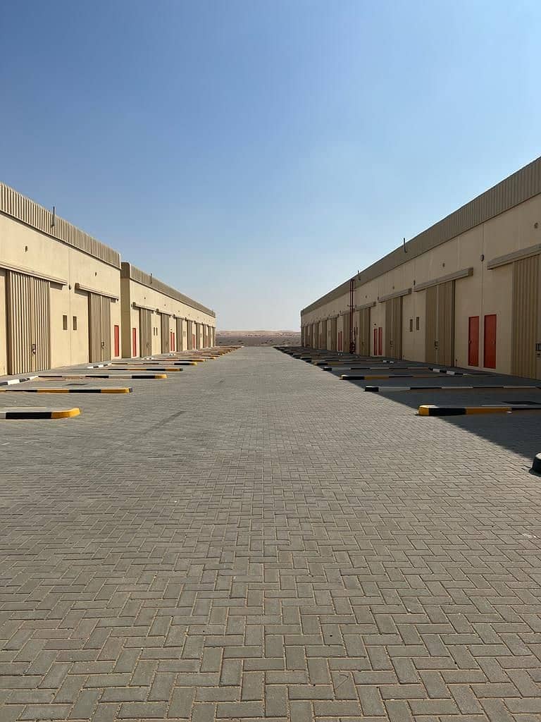 BRAND NEW WAREHOUSES WITH MORE ELECTRICITY  LOAD AVAILABLE IN AL SAJAA AREA NEAR TO EMIRATES GAS COMPANY.