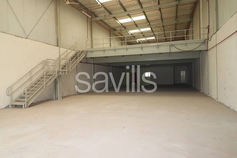 Warehouse with mezzanine 35 KV In Sajja area